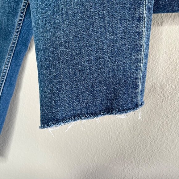 Gap Vintage Slim Mid Rise Medium Indigo Blue Denim Wash Jeans 34/18R - Picture 8 of 14